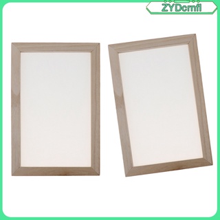 2x pantalla de marco de marco de papel de madera para manualidades, 20 x 30 cm (1)