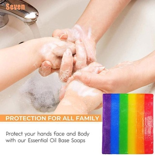 seven (¥)~100g arco iris aceite esencial jabón fragante limpieza de manos baño lavado baño