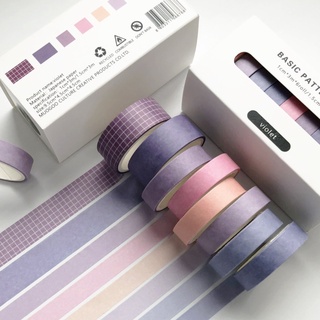 Imoda 8 rollos de cinta de bricolaje de celosía simple de color sólido