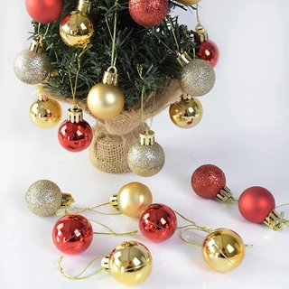 4/6/8 cm árbol de navidad bolas de purpurina decoraciones/mas fiesta colgante bola de plástico adornos/hogar año nuevo boda fiesta (3)