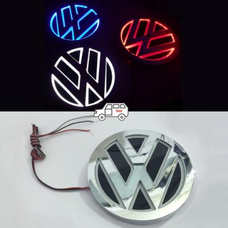 Modificado logotipo del coche delantero centro emblema insignia automotriz tronco centro 5D LED luz decoración para Volkswagen VW Passat POLO Vento escarabajo Jetta Tiguan R32