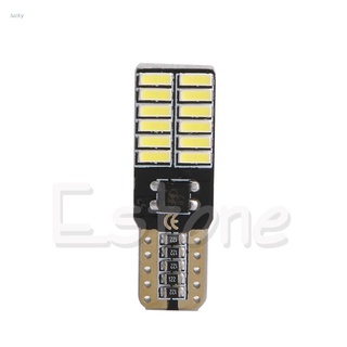 lucky 1pc blanco t10 24 smd 4014 led bombillas laterales canbus libre de errores 194 w5w led