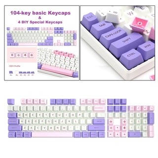 108 teclas interruptor mecánico teclado teclas pbt teclas a prueba de polvo oficina en casa (5)