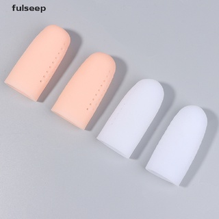 [fulseep] 2 piezas protector de dedo del pie grande nuevo tubo de silicona transpirable con separadores del dedo del dedo del pie agujeros trht