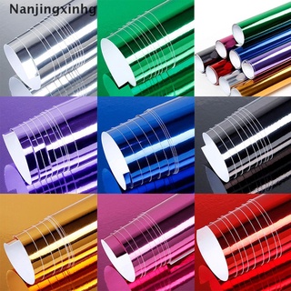 [nanjingxinhg] adhesivo portátil de papel de aluminio cromado para coche, espejo, película de vinilo, pegatina de decoración [caliente]