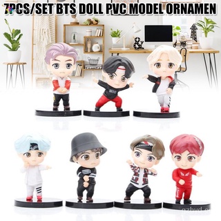 7 unids/set bts tiny tan mini figura bangtan boys grupos bts anime figurine juguete grupo regalo ídolo muñeca pvc modelo 0qgj