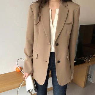 Mujer moda suelta retro formal oficina señora otoño blazer chaqueta abrigo