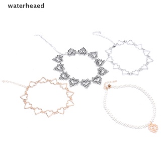 (waterheaed) 1pc cadena de corazón gargantilla collar para las mujeres collar goth collares estéticos en venta