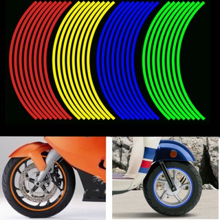 Motocicleta 12 - pulgadas reflectante rueda pegatina anillo de rueda impermeable