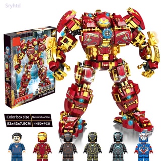 [Disponible] Heroes Avengers Iron Man , Hulk , the Destroyer War Machine Patriot Mecha compatível com blocos de Lego sryhtd