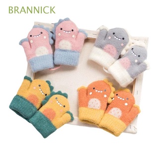 BRANNICK Comfortable Warm Mittens Soft Cotton Mittens Baby Gloves Windproof Infant Outdoor Furry Girls Kids Thicken/Multicolor