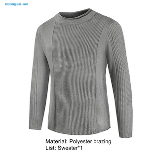 <cod> suéter suave casual de manga larga de los hombres jersey resistente al frío para otoño invierno (4)