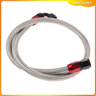 AN 8 Stainless Steel Braided Oil Fuel Hose with 0 Degree 90 Degree Fittings (6)