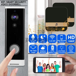 Zoobags 1080P HD inalámbrico WiFi Smart Security Video timbre de la puerta del teléfono intercomunicador