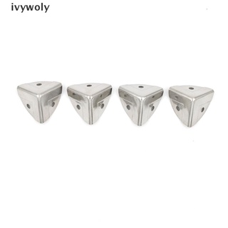 ivywoly - soportes de esquina de metal plateado (4 unidades)