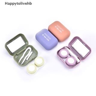 [happytolivehb] mini pintura de goma esmerilada cuadrada para lentes de contacto con espejo caja de lentes de contacto [caliente] (1)