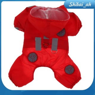 Shibai_a prueba De lluvia con capucha reflectante impermeable transpirable Para perros pequeños y medianos