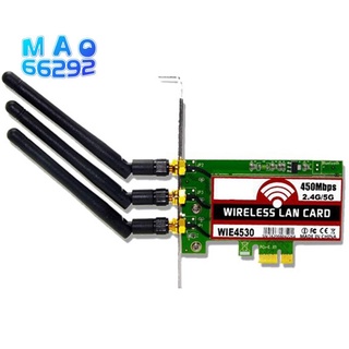 pci-e tarjeta de red wifi 450mbps 2.4g&5g tarjeta de red de doble banda wie4530 control principal tarjeta de red inalámbrica de escritorio