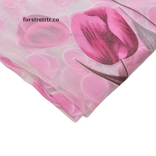 para 1 x cortinas de ventana de gasa habitación rosa tulipán patrón transparente panel cortinas cortina.