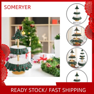 [hylyca] soporte de madera para tartas en forma de árbol de navidad, decoración de fiesta realista buscando el hogar