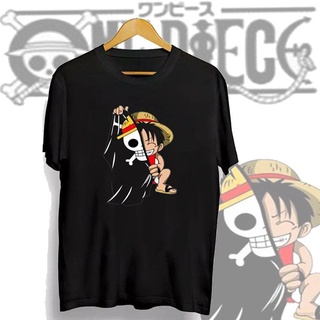 una pieza - luffy micky t-shirt manga corta cuello redondo tops casual unisex moda camiseta más tamaño anime