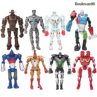 boulevard 8pcs anime real acero adam raider led robot figura de acción modelo niños juguete regalo
