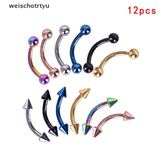 Weiyu 12 piezas/juego Piercing corporal con anillo/Bola Para Barbell/Spike/Tragus