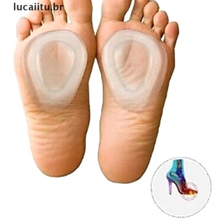 1 Par De plantillas De silicona transparentes Para masaje De pies