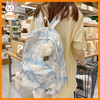 Harajuku estilo mochila de ocio bolsa de viaje degradado Tie-dye mochila mujer Junior escuela estudiante