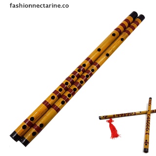 [nectarine] Clarinete Tradicional De Bambú Largo Instrumento Musical Para Estudiantes De 7 Agujeros 42,5 Cm