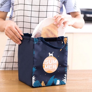 Vanes lindo bolsa de almuerzo unicornio térmico enfriador bolsa de Picnic bolsa de almacenamiento Oxford tela al aire libre de dibujos animados estudiante aislado Tote/Multicolor (3)