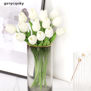 [gvrycqoky] tulipán flor artificial colorido ramo de flores falsas decoraciones de fiesta de boda