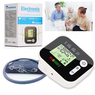 !auto digital brazo usb premium monitor de presión arterial lcd hogar dispositivo de prueba de frecuencia cardíaca medidor esfigmomanómetro (3)