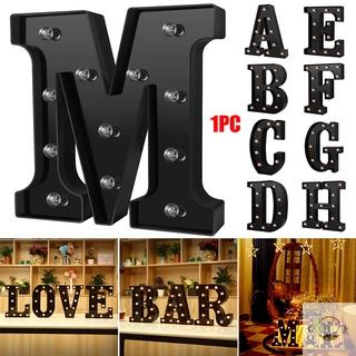nuevo diseño led letras luces 26 alfabeto negro decorativo carpa lámparas para boda fiesta cumpleaños casa bar