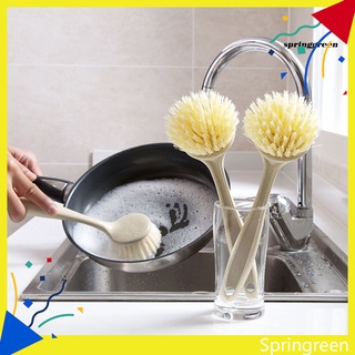sprin mango largo olla platos cepillo de lavado fregadero cocina encimera herramienta de limpieza