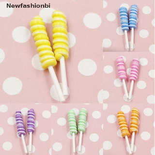 (newfashionbi) 4pcs lindo colorido piruletas casa de muñecas fiesta caramelo miniatura piruletas decoración en venta