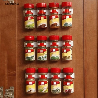 cupuka - tarro de especias de cocina, adhesivo montado en la pared, para condimentos, botellas, soporte para gabinete co