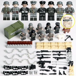 Militar Mini Figuras Base WW2 Conjuntos De Armas Del Ejército Soldados Juguetes Se Adapta A Lego