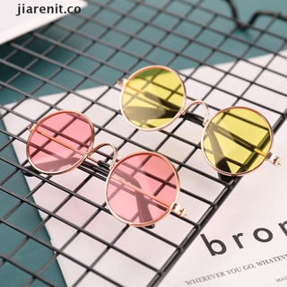 [jiarenit] lentes de sol lindos y divertidos para mascotas/lentes de sol clásicos retro circulares de metal para gatos/perros co