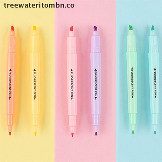 TRTOMBN 6Pcs/Set Double Head Fluorescent Highlighter Pen Markers Pastel Drawing Pen .