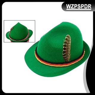 Wzps sombrero de policía clásico con pluma extraíble Estilo Oktoberfest 1920