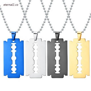 ETE2 Classic Hip Hop Personality Stainless Steel Razor Classic Necklace for Men