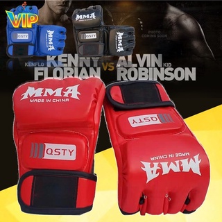Guantes de boxeo de medio dedo para hombre/guantes de boxeo/guantes de boxeo profesional para entrenamiento MMA (1)