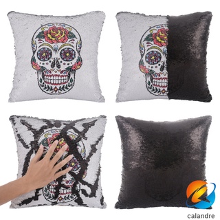 Funda De almohada con diseño De calavera cl lentejuelas Throw Pillow Dazzling Vivid decoración Para Sofá De Gamos