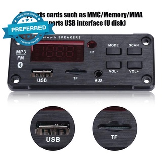 Placa decodificadora inalámbrica Bluetooth 5.0 MP3 WMA/módulo de Audio TF USB para Radio de coche T9K7 (1)