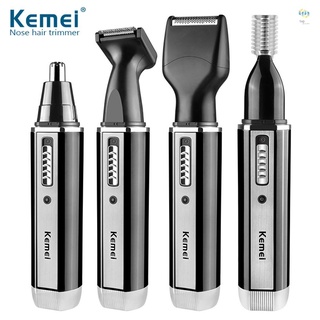 TOP Kemei KM-6630 4 En 1 Nariz Recortadora De Pelo Para Hombres USB Recargable Ceja Y Oreja Trimmer Eléctrico Clipper Kit De Aseo