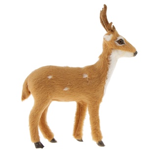 adorno realista de navidad de reno de peluche para muñecas de ciervo