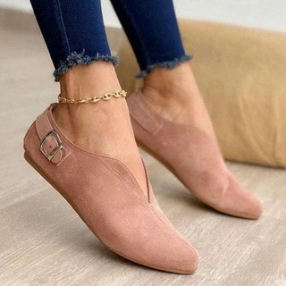 Las mujeres mocasines Retro puntiagudo del dedo del pie de gamuza Zapatos planos 2021 verano deslizamiento en Zapatos casuales Mujer pieswear Zapatos Mujer Plus Siz