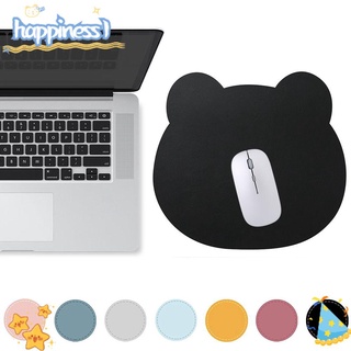 la felicidad moderna alfombrilla de ratón impermeable oso cabeza teclado ratones estera de escritura antideslizante en casa oficina ordenador portátil ultra suave escritorio estera de cuero pu/multicolor
