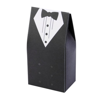 #mte 50 cajas de regalo de caramelo blanco y negro con cinta para favor de fiesta de boda (5)